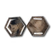 3.56cttw | Brown Hexagon Matched Pair Diamonds-Modern Rustic Diamond