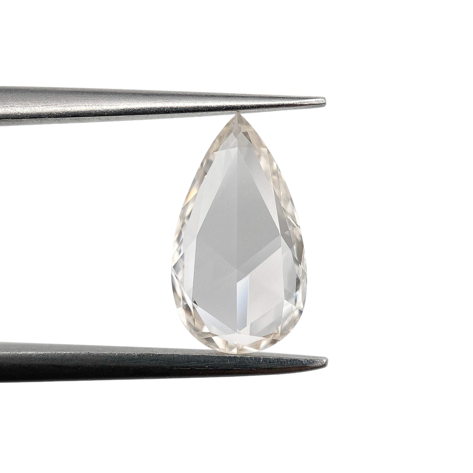 1.00ct | Champagne VS Pear Shape Rose Cut Diamond - Modern Rustic Diamond