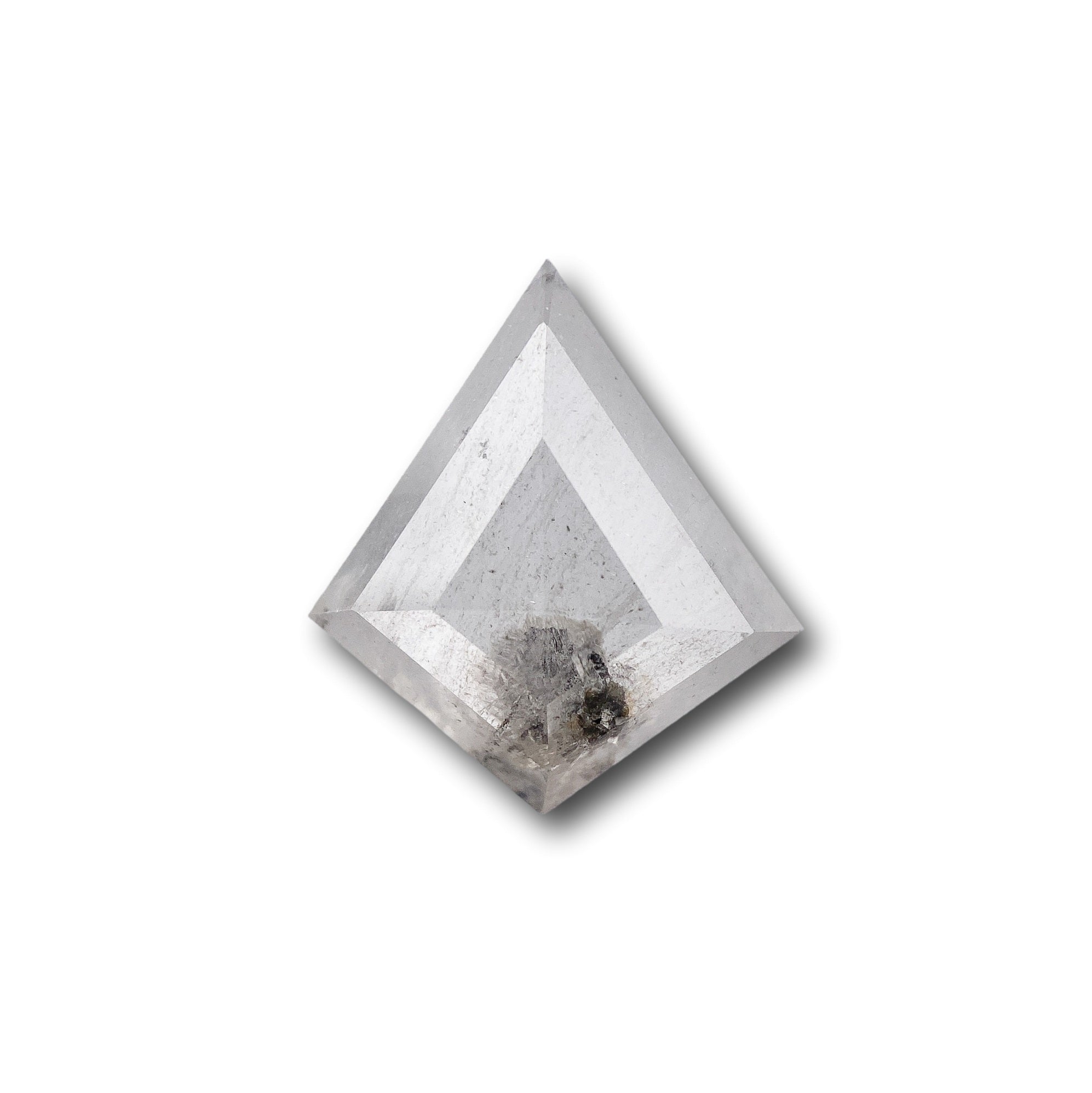 3.58ct | Salt & Pepper Rose Cut Kite Shape Diamond-Modern Rustic Diamond