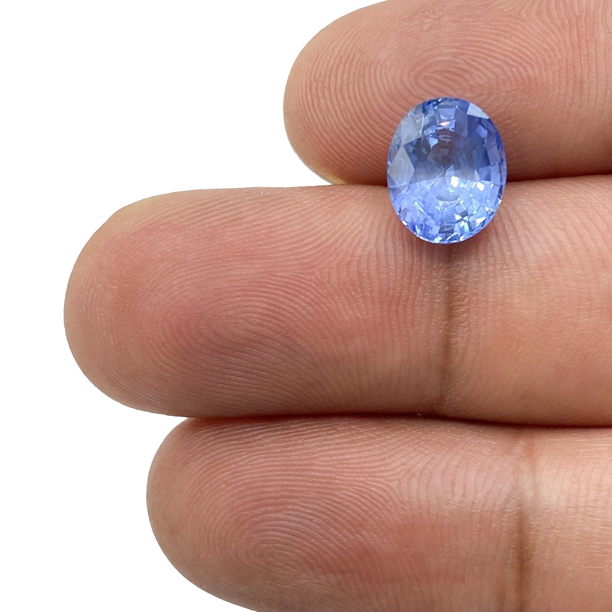 3.60ct | Brilliant Cut Oval Shape Blue Sapphire-Modern Rustic Diamond