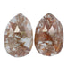 4.45cttw | Red Brown Pear Matched Pair Diamonds-Modern Rustic Diamond
