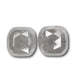 4.50cttw | Salt & Pepper Cushion Matched Pair Diamonds-Modern Rustic Diamond