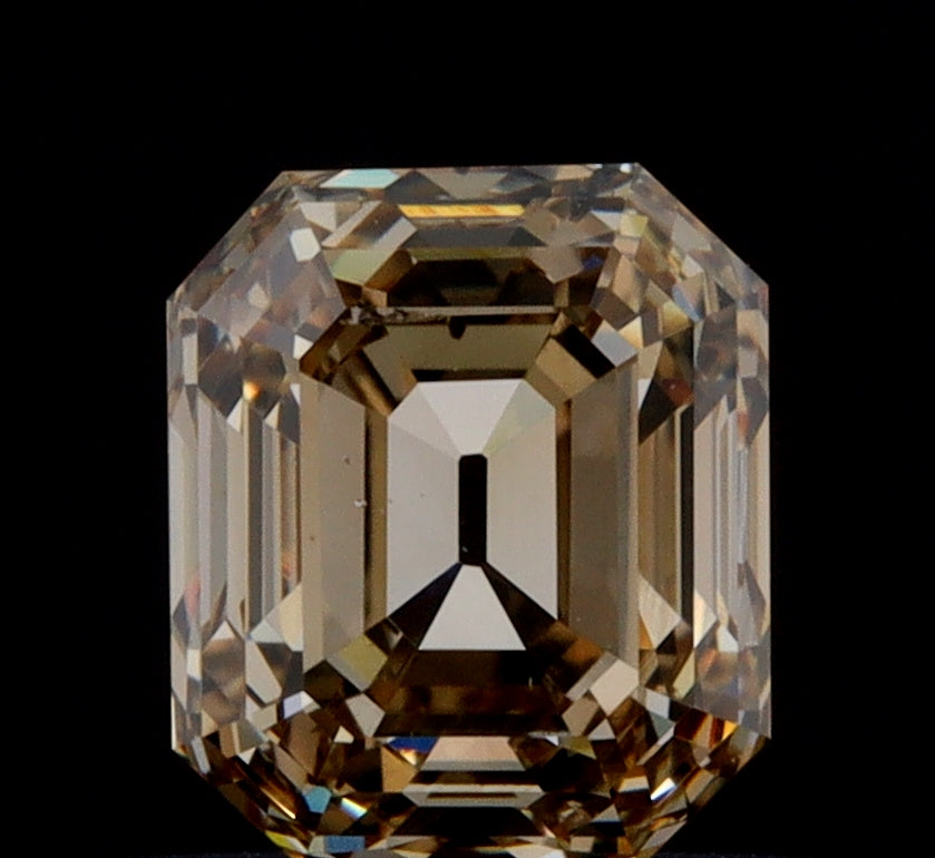 1.01ct | Champagne VS-SI Emerald Shape Step Cut Diamond - Modern Rustic Diamond