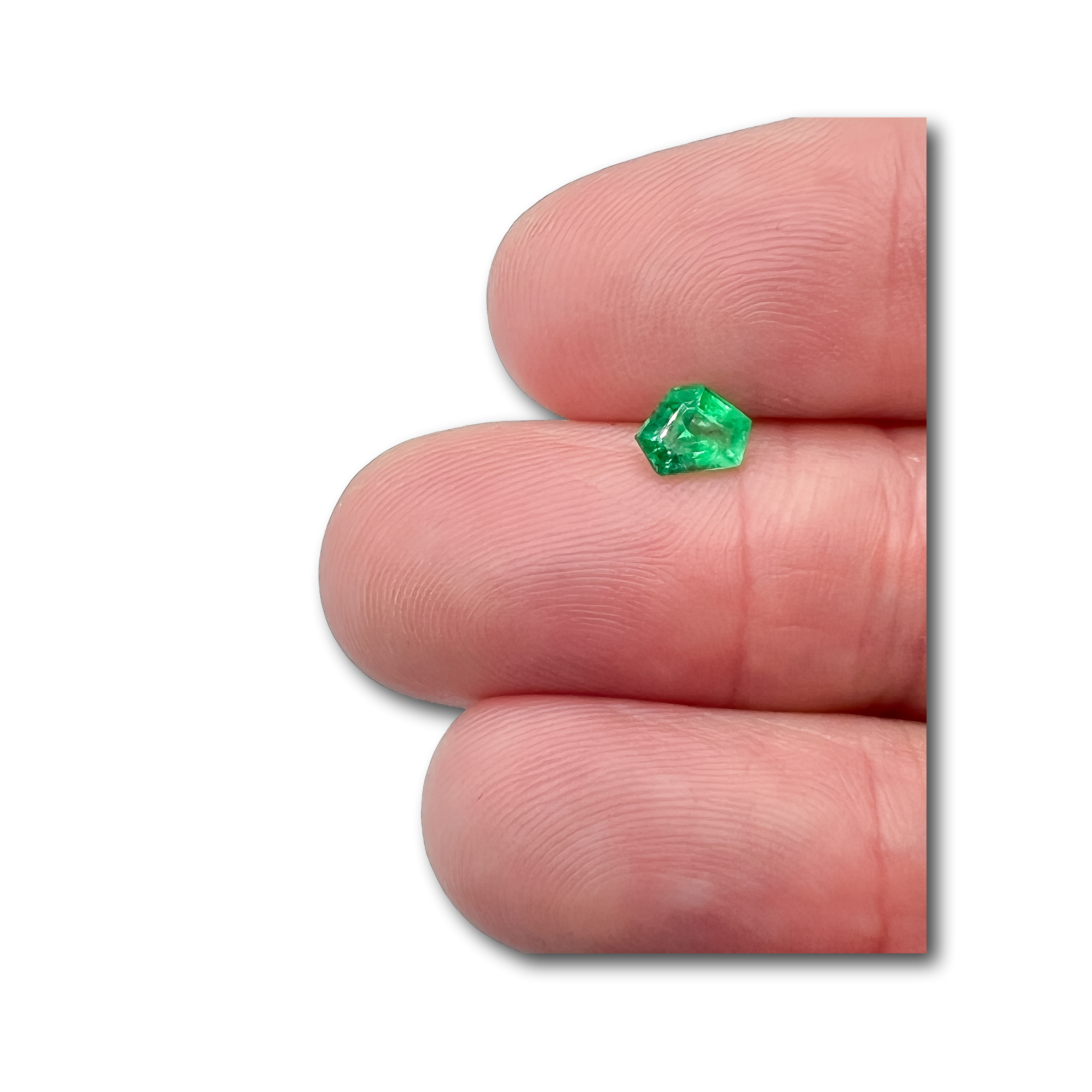 0.50ct | Step Cut Shield Shape Muzo Origin Emerald
