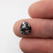 4.48ct | Salt & Pepper Pear Shape Rose Cut Double Sided Diamond-Modern Rustic Diamond