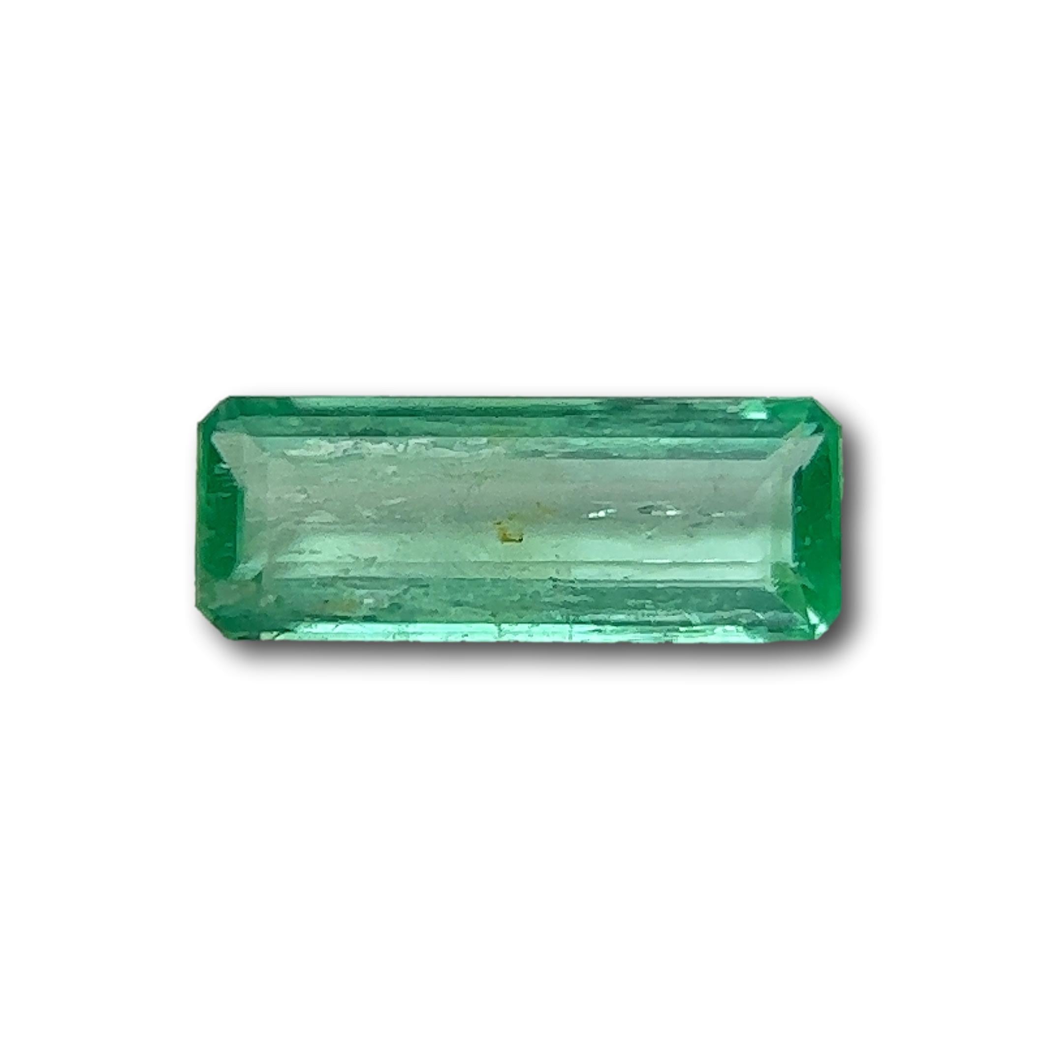 0.45ct | Step Cut Baguette Shape Muzo Origin Emerald